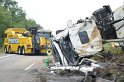 LKW umgestuerzt A 1 Rich Saarbruecken P116